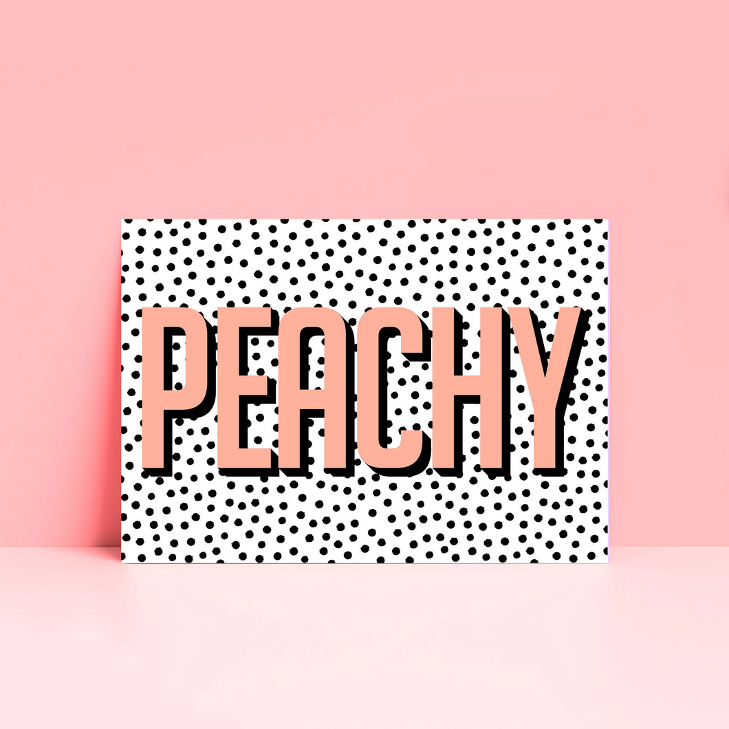 Peachy Typography Wall Art Print