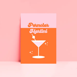 Pornstar Passionfruit Martini Cocktail Wall Art Print