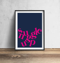 Load image into Gallery viewer, Snuggle Up Wall Art Print in Navy
