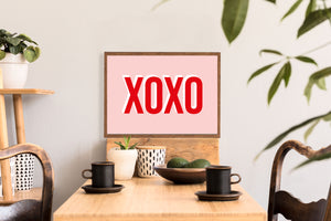 XOXO Typography Wall Art Print