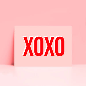 XOXO Typography Wall Art Print